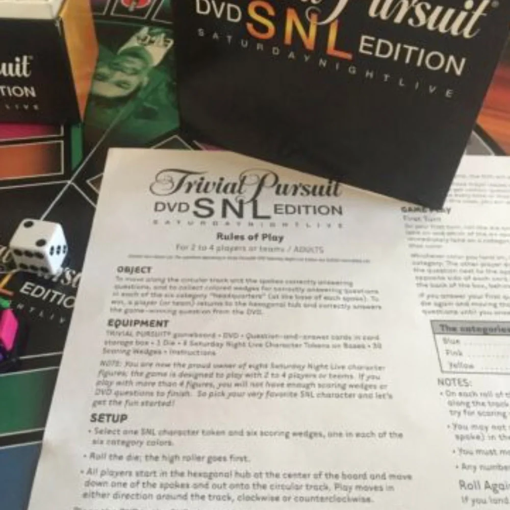 TRIVIAL PURSUIT SNL SATURDAY NIGHT LIVE DVD Game 1990s - Picture 5 of 8